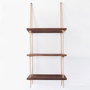 Hanah Home Estantería de pared Aa041 v2, madera de abeto, nogal